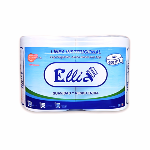 Papel Higienico Linea Institucional Jumbo 6 rollos x 400 mts