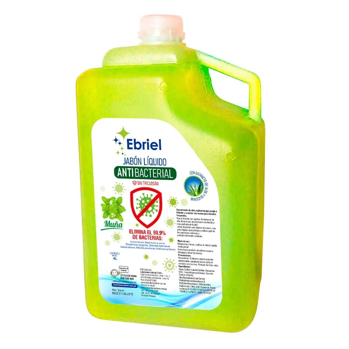 WhatsApp Image 2026-07-20 at 10.47.50 AM Jabón Líquido Antibacterial Muña 4 Lts - Imagen 1