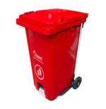 Tacho De Basura Con Sistema De Pedal Y 2 Ruedas 120 L - Imagen 3