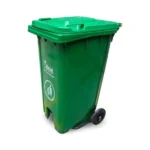 Tacho De Basura Con Sistema De Pedal Y 2 Ruedas 120 L - Imagen 2